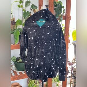 Black Star Print Hoodie